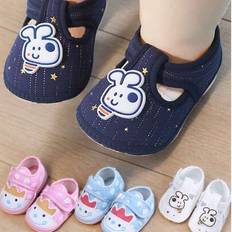 1 Pair Baby Socks Shoes Infant Cute Cartoon Kids Boy Shoes Newborn Baby Girl Soft Sole Crib Toddler Shoes Canvas Sneaker Toddler Baby Shoes Canvas Sne - Multicolor - 0-6M,6-12M