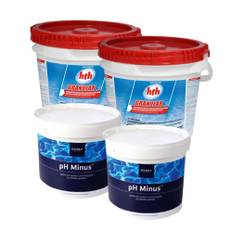 Pakke: HTH Klorgranulat, 20 kg & pH-minus, 15 kg