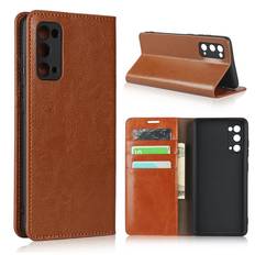 Mobiltaske Ægte Læder Samsung Galaxy S20 FE Brun