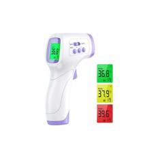 Voksen pandetermometer, infrarødt pandetermometer, 2 i 1 berøringsfri baby voksen objekttermometer, infrarødt termometer med feberalarm,