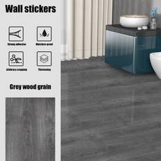 TEMU Easy-install Vinyl Flooring Roll - 17.72" X 118.11", Waterproof Wood Plank Design For Kitchen, Bathroom, Living Room, Bedroom, Rv