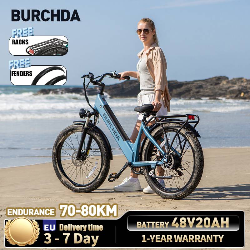 BURCHDA AZ26 Electric Bike 26 Inch 3.0 Fatbike 48V20AH Lithium Battery City Electric Bicycle For Adults