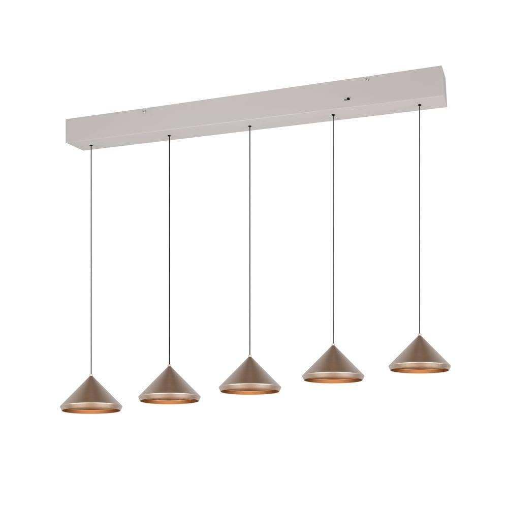Trio Lighting Pendel TRIO Laguna - 5 lampor, Coffee Pendellampor & hänglampor Brun