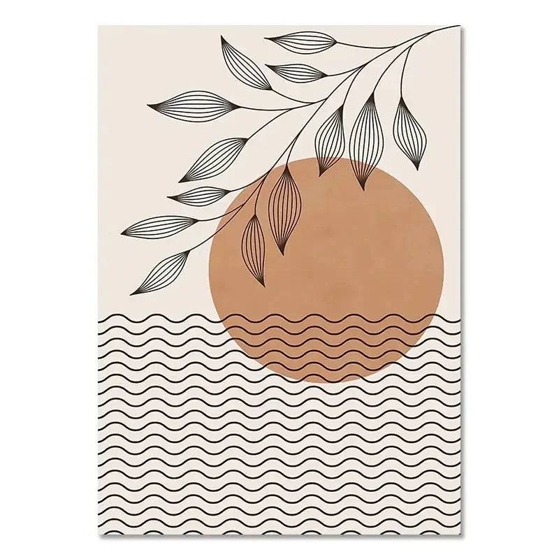 Poster med bohemisk minimalistisk konst - J / 70x100 cm