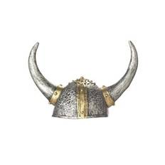 Silver and Gold Colored Viking Adult Costume Helmet