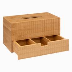 Five - Servietdispenser af bambus - Natur - 25,2cm x 13cm x 14,8cm, 25cm x 12,8cm 8,5cm - Adeline