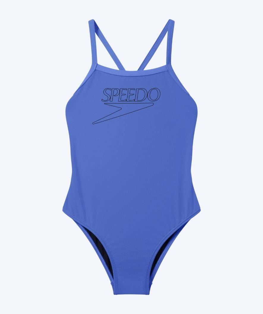 Speedo baddräkt för flickor - Endurance Logo Thinstrap - Lila