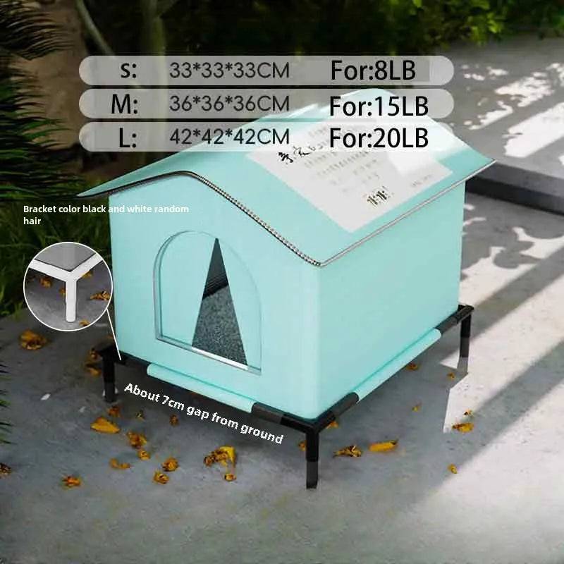 Foldable Pet Cave House for Cats & Small Dogs - Set Bule / 42x42x42cm