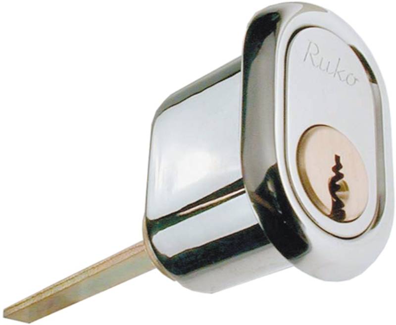 Assa Abloy Ruko RD1670 Oval cyl. til kasselås med tilbehør, Messing