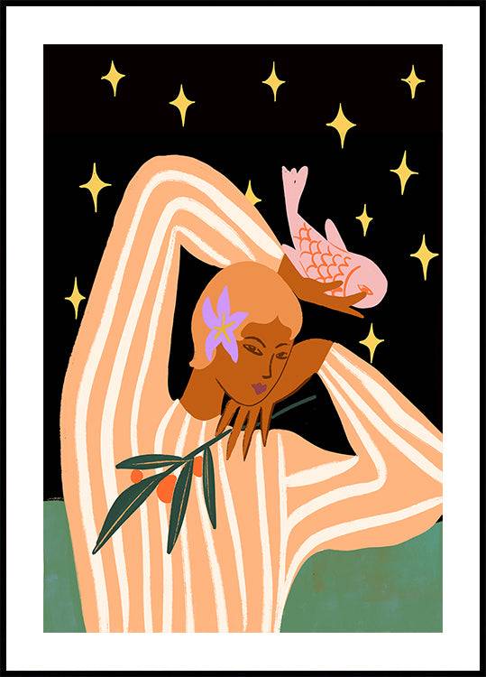 Balance Poster (100x140cm) - Plakater > Kök Posters, Djur Posters, Illustrationsposters, Botaniska Posters, Natur Posters