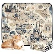 3-pack hund kissmatta tvättbara kissdynor för hundar halkfri matta för flygbolagslåda 50 x 60 cm boho spelkarta