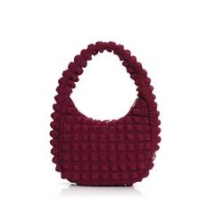 Hype me up medium quilted burgundy hobo bag