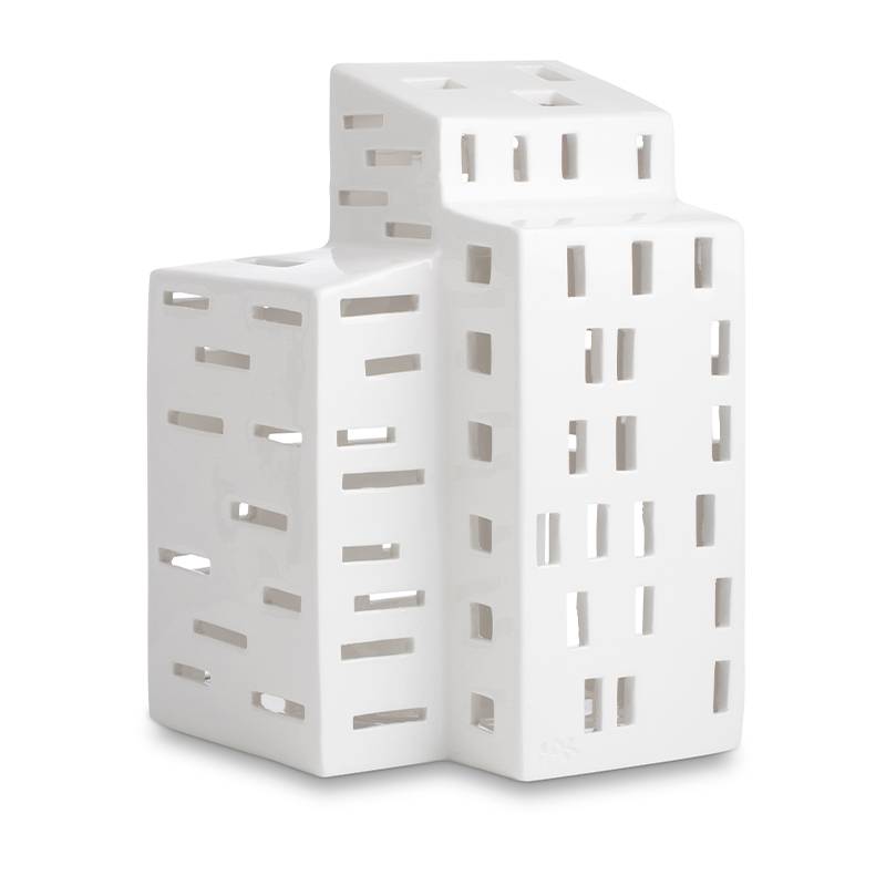 Kähler Urbania Red Barnet Hjerterum lyshus H 12 cm
