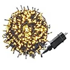 NAIZY LED Ljusslinga 100m 1000 Lampor med IP44 Vattentät och 8 Lägen för Inomhus och Utomhus Jul Fest Bröllop - Varmvit