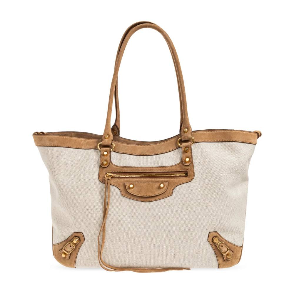 Balenciaga Le City Beach Medium - Tasker - Dame - Beige - ONE SIZE - Bomuld