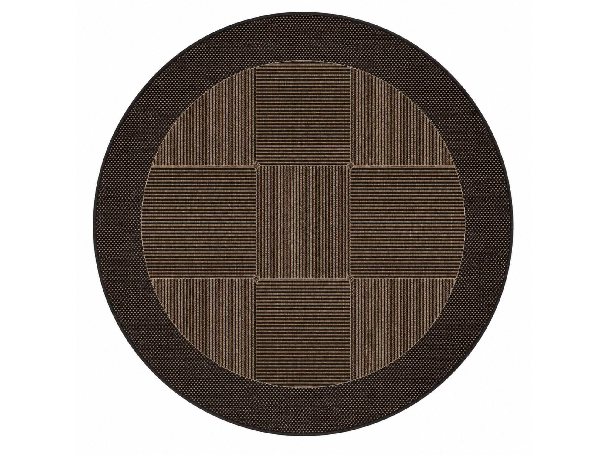 C. Olesen - Spanish Collection rundt tæppe - Ø200 cm / Malaga - Black/Mocca