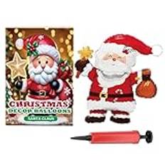 Christmas Balloons, Inflatable Christmas Balloon, Christmas Tree Balloon, Merry Christmas Partty Balloons, Santa Claus Inflated Balloon, Festive Holiday-themed Designs Easy to Inflate for Christmas