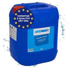 PoolsBest Chlor Flüssig 24,5kg - Anorganisches Chlor-Reinigungsmittel mit 13% Aktiv-Chlor - hochwertiges Flüssigchlor zur Desinfektion - Poolpflege ohne Cyanursäure - Natriumhypochlorit Poolreiniger