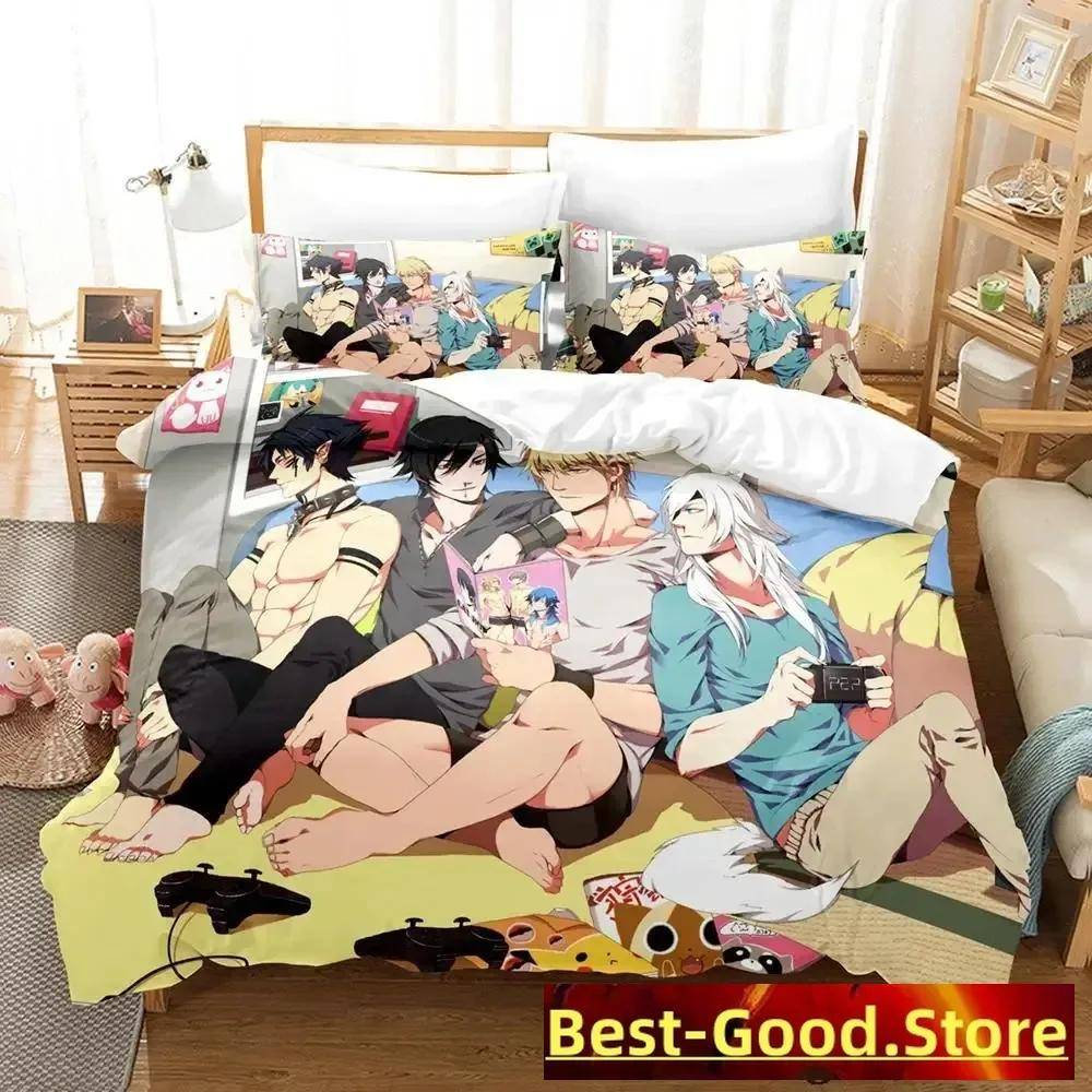 Nytt DRAMAtical Murder Sängklädesset Tecknad Anime Tredelat set Vuxen Barn Sovrum Påslakanset 3D Kawaii Dubbelsäng 70x133cm 2pcs