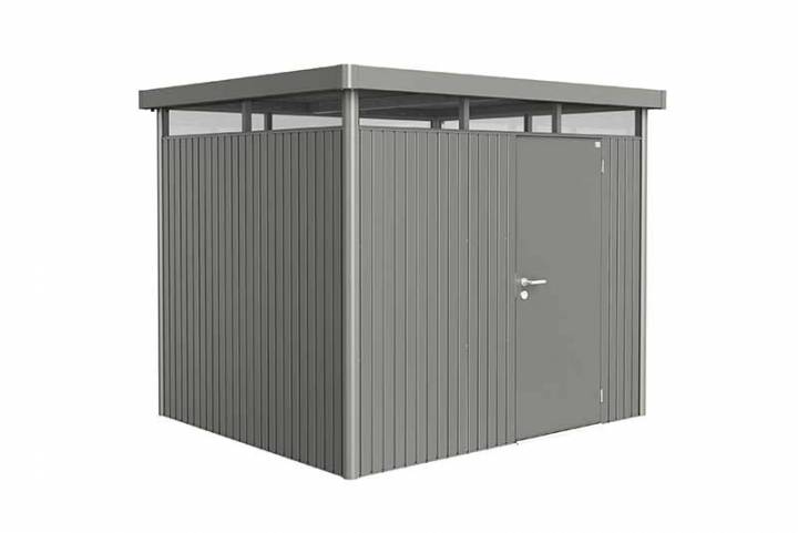 HighLine Trädgårdsskjul H3 Standarddörr - Metallic Kvarts - Grå