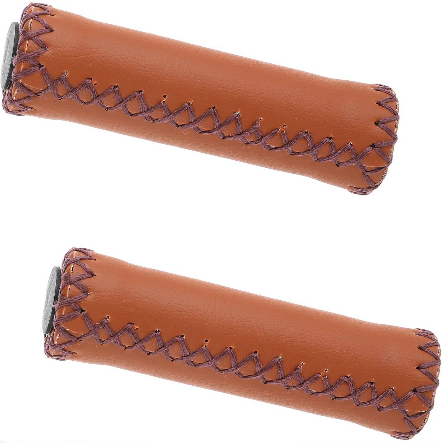 TEMU 1 Pair Brown Bike Handlebar Grips, Soft Synthetic Bar Covers For Bicycles, Grips | Vintage Bike Look | Soft Texture Grips, Bike Accessories
