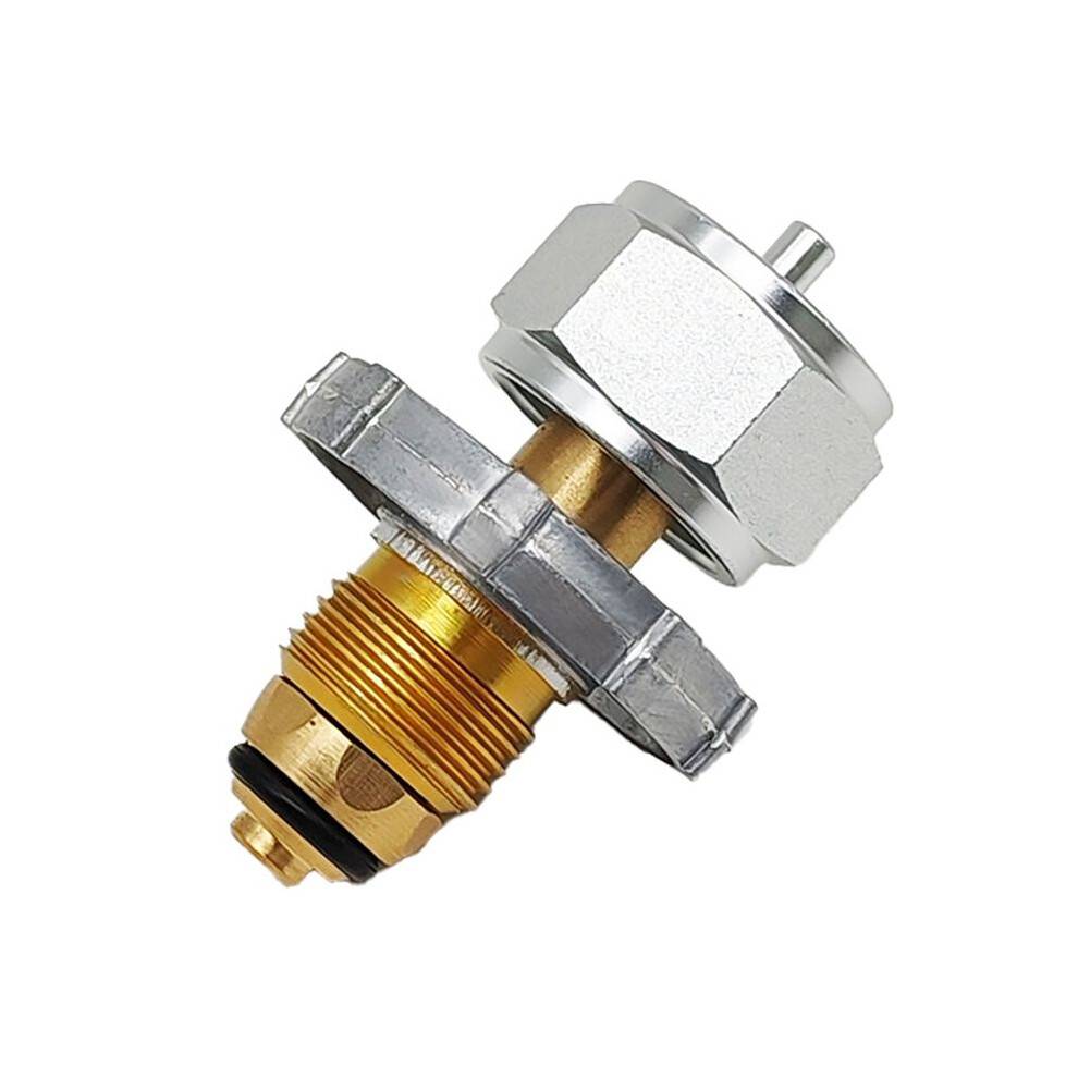 Gas Propane Refill Adapter Aluminum Alloy Refill Output Converter Adapter Camping Bottle Propane Transfer Nozzle