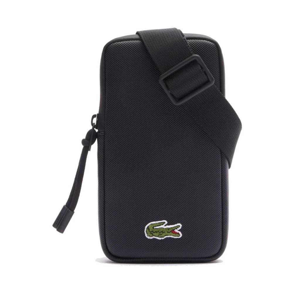 Lacoste Urban Krokodille Skuldertaske - Tasker - Herre - Sort - ONE SIZE - Uld