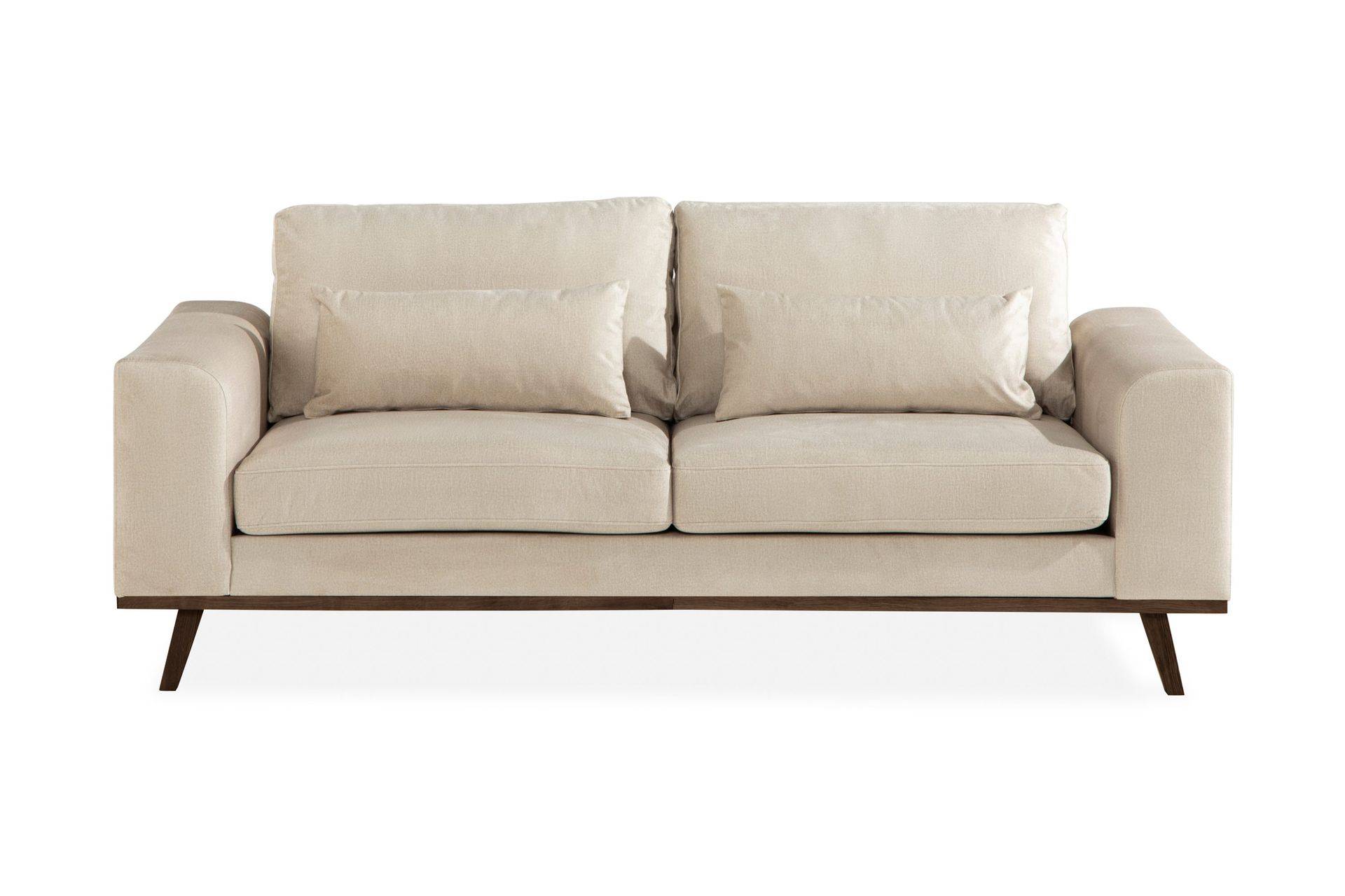 Copenhagen 2-sits Sammetssoffa - Beige Scandinavian Choice