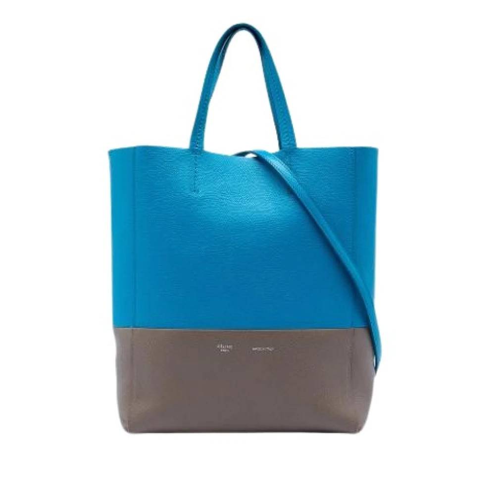Celine Vintage Pre-owned Cabas Tote Bag - Vintage - Dame - Blå - ONE SIZE - Uld