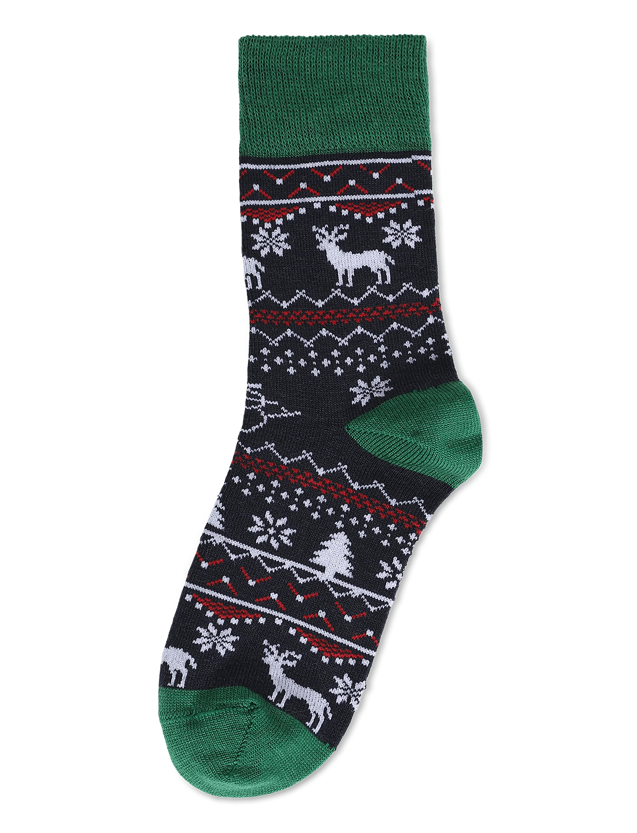 Alpacasocks&Co Winter Funny Kids Reindeer 1-Pack - Green - 34-36