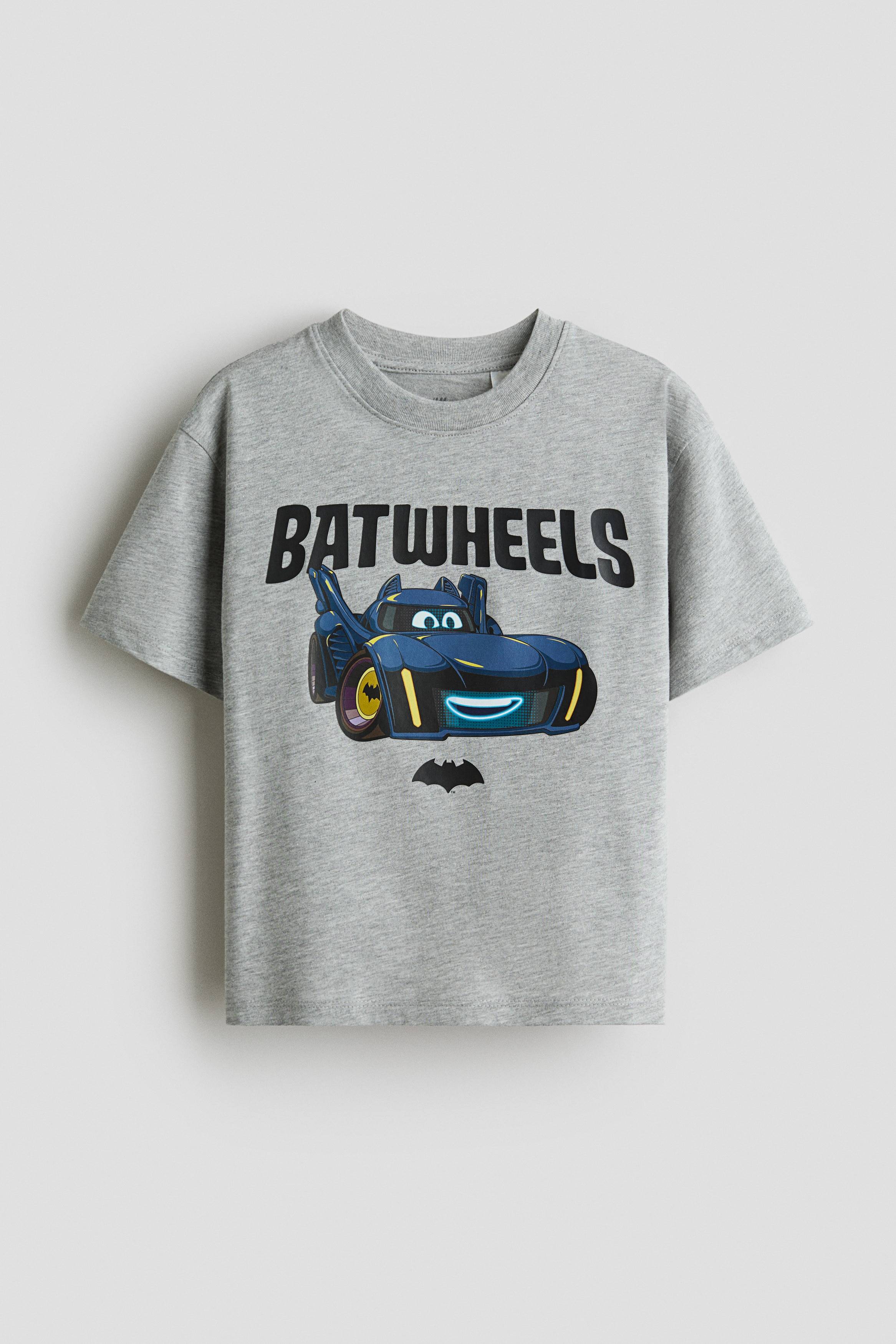 Pojke - Gråmelerad/Batwheels Oversized T-shirt med tryck - Size: 92 (1½-2Y) - H&M (92 (1½-2Y))