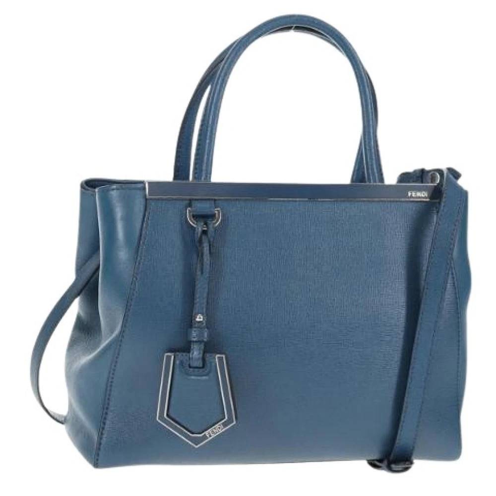 Fendi Vintage Pre-owned Laeder hndtasker - Vintage - Dame - Blå - ONE SIZE - Tyl