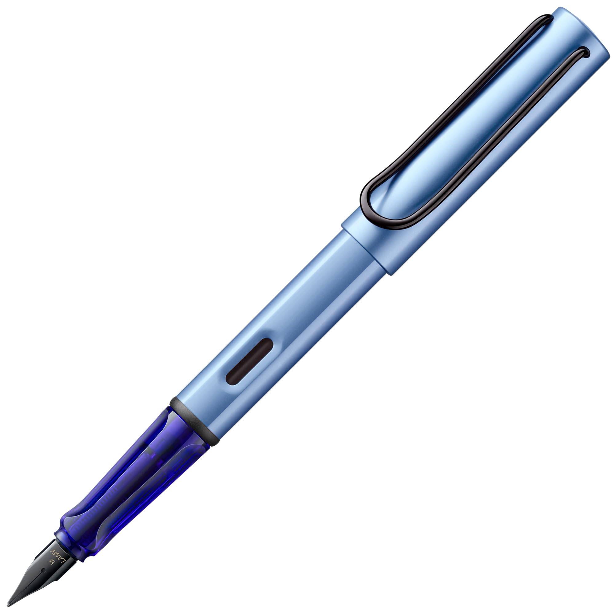 Lamy 0E1 Lightweight Fountain Ergonomic Polished Steel Stitch Fine T10 Ink Blue AL-star Pen, Aluminum, Aquatic, Grip, Nib, Width, Nib, Cartridge,