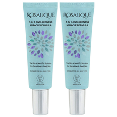 Rosalique - 2x 3i1 Anti Rødme SPF50 - Klar til levering - Prismatch - 2x Transparent