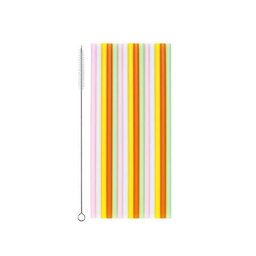 Flerfärgade Plastsugrör 30-pack