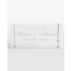 Lyskasse med navn, hvid - Mr & Mrs