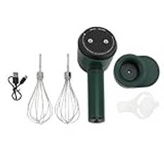 Sladdlös Handmixer, Handhållen Elvisp med 2 Vispar 1200mAh USB Uppladdningsbar Bärbar äggvisp i Rostfritt Stål för Pannkakabakning