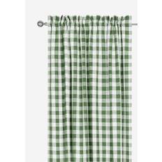 Vævede, ternede panelgardiner 2-pack