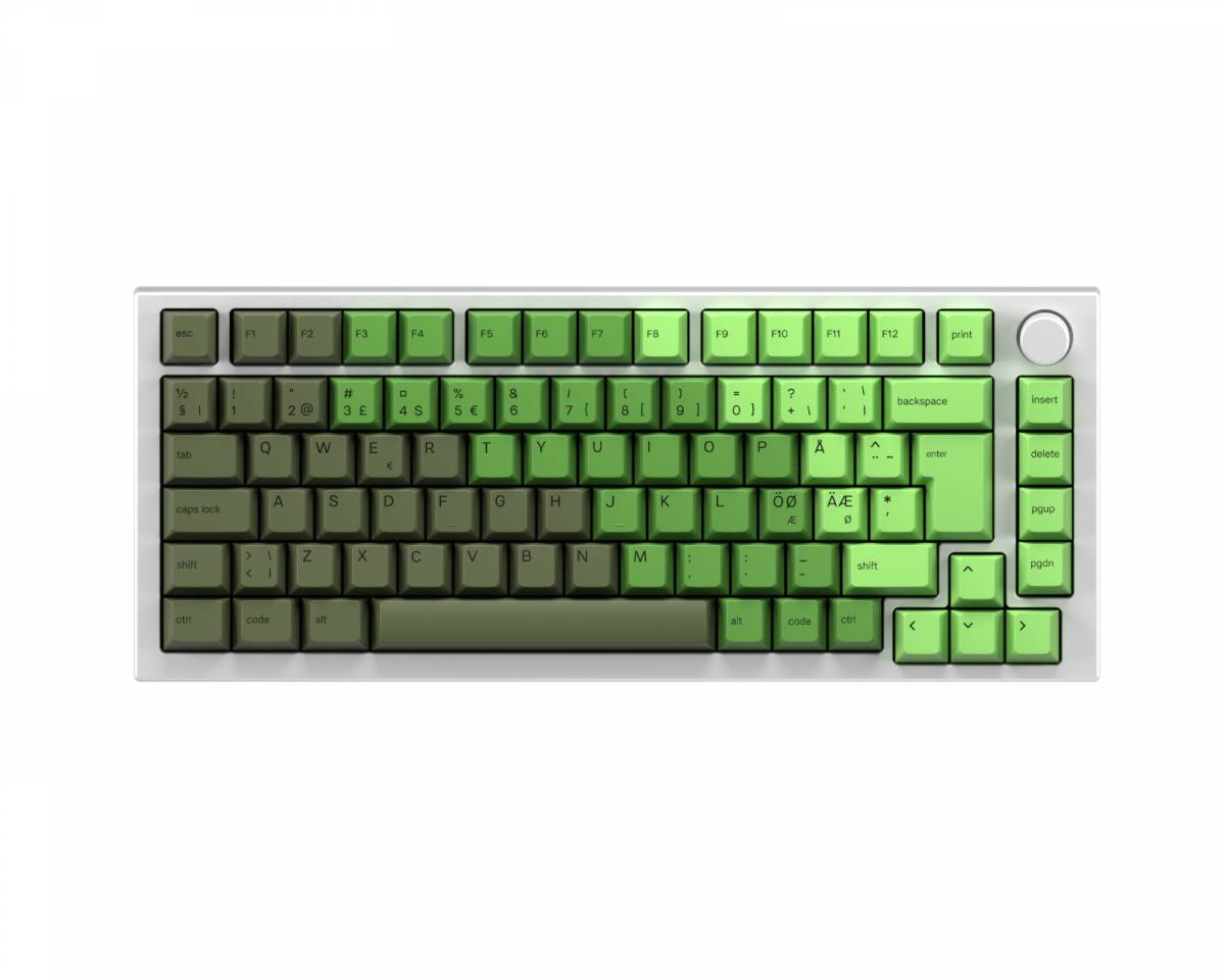 Glorious GMMK Pro 75% ISO – White Ice x Olive Bundle [Fox MX]