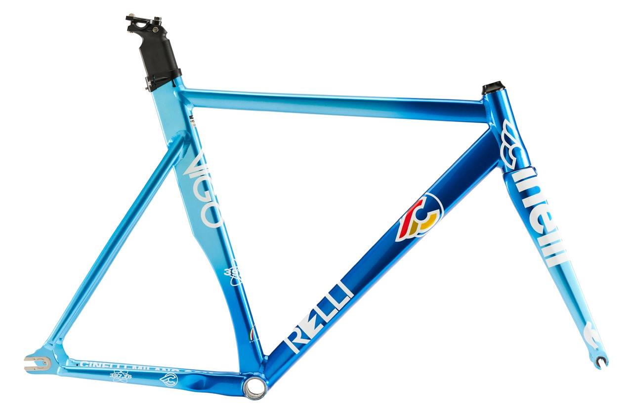 Cinelli Vigorelli 80s Banesykkel Ram Nazionale Blue, Str. L (59) (L)