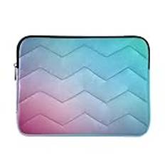 Teal Gradient blå rosa datorfodral, laptopfodral 15,6 tum, quiltat laptopfodral, tunt laptopfodral