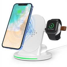 W-02 3 in 1 15W Wireless Charger for iPhone 13/12 Series/AirPods Pro Portable Charging Dock for Apple Watch