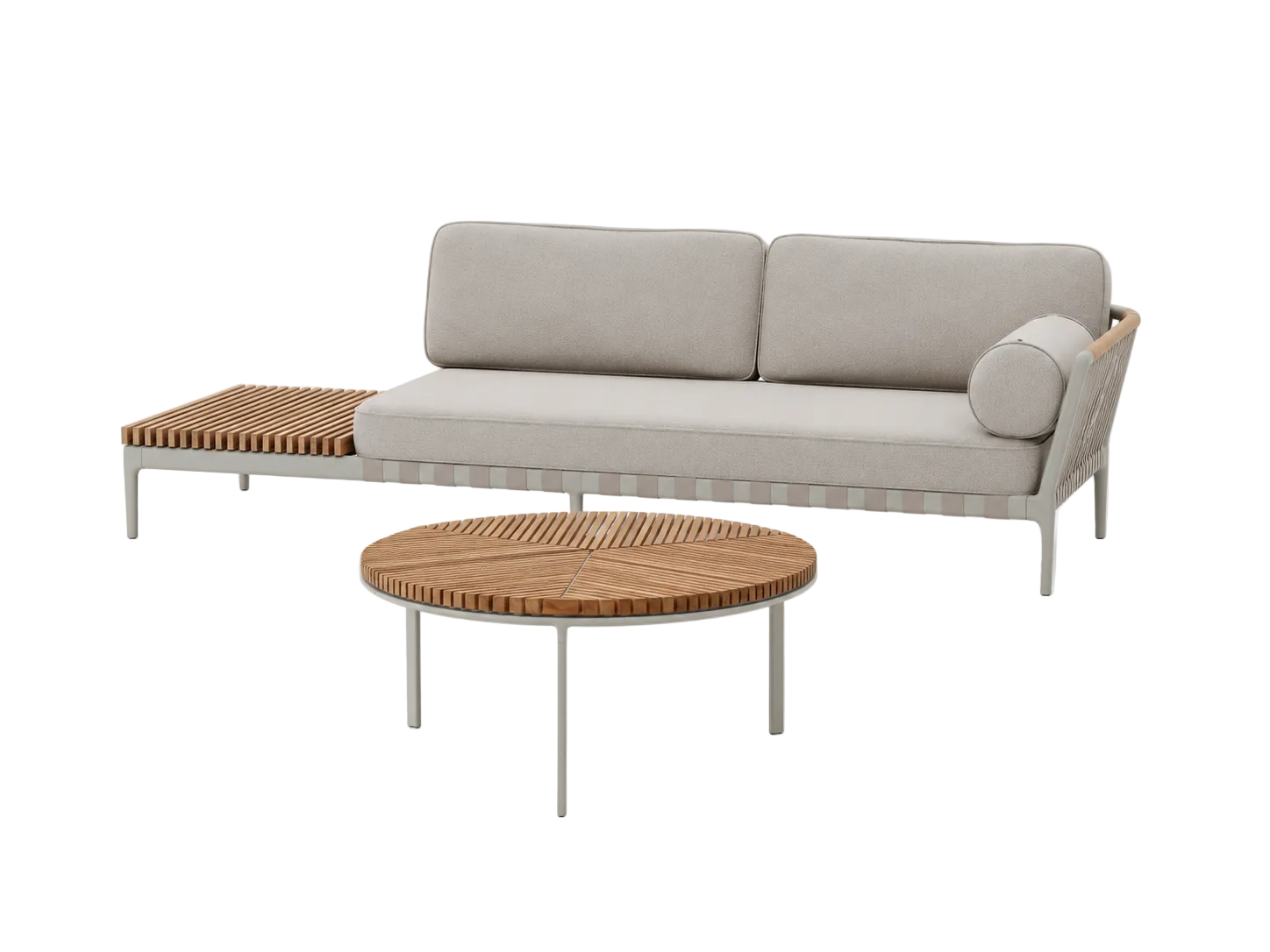 Udendørs Open-Air Sofa, inkl. loungebord i teak fra Vipp - Jacobsen Plus