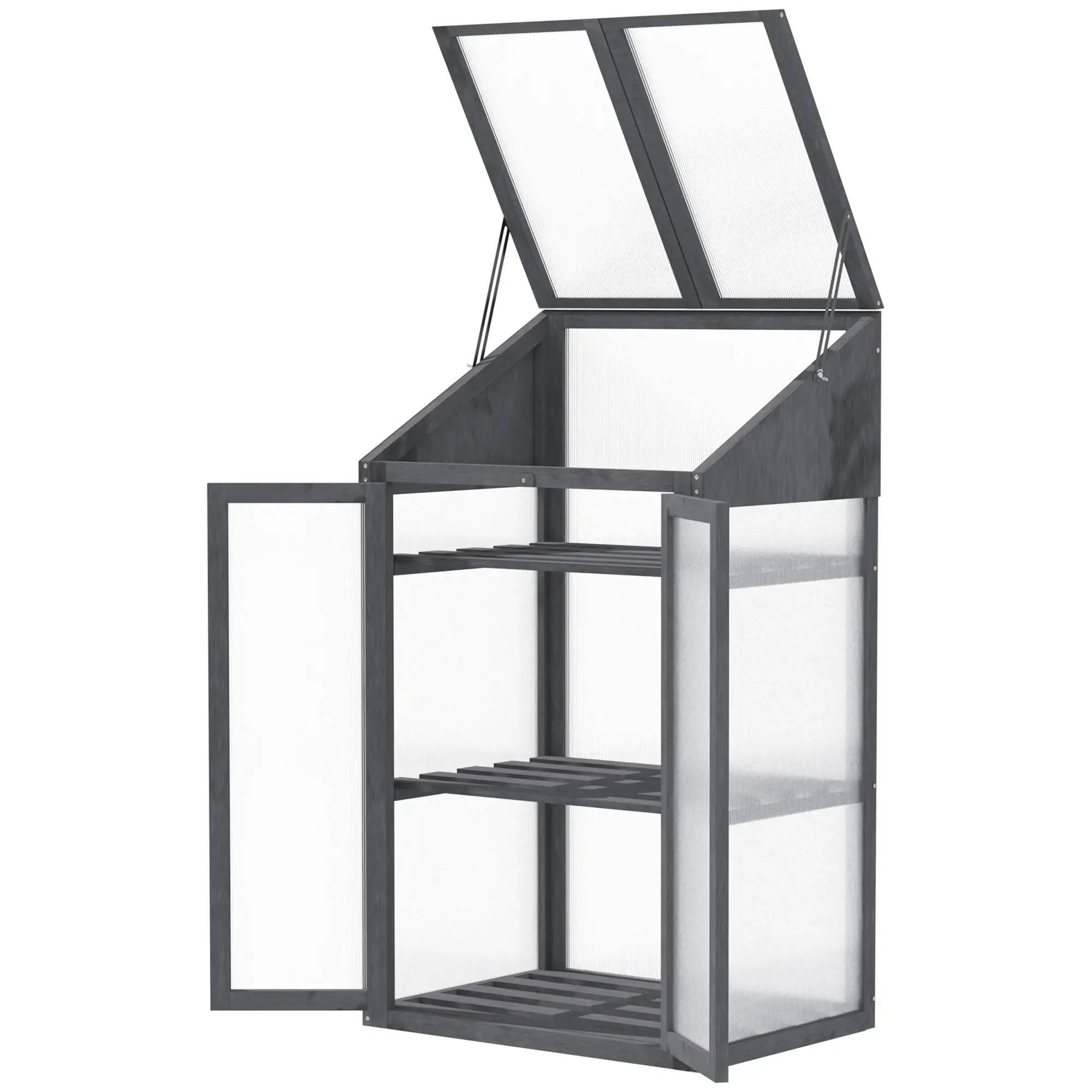 Växthus träram 3 hyllplan 120 cm