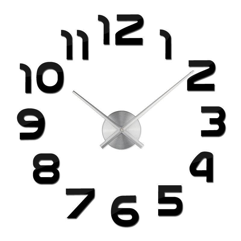 Wall stickers clock - Black silver / 70 90CM (70 90CM)