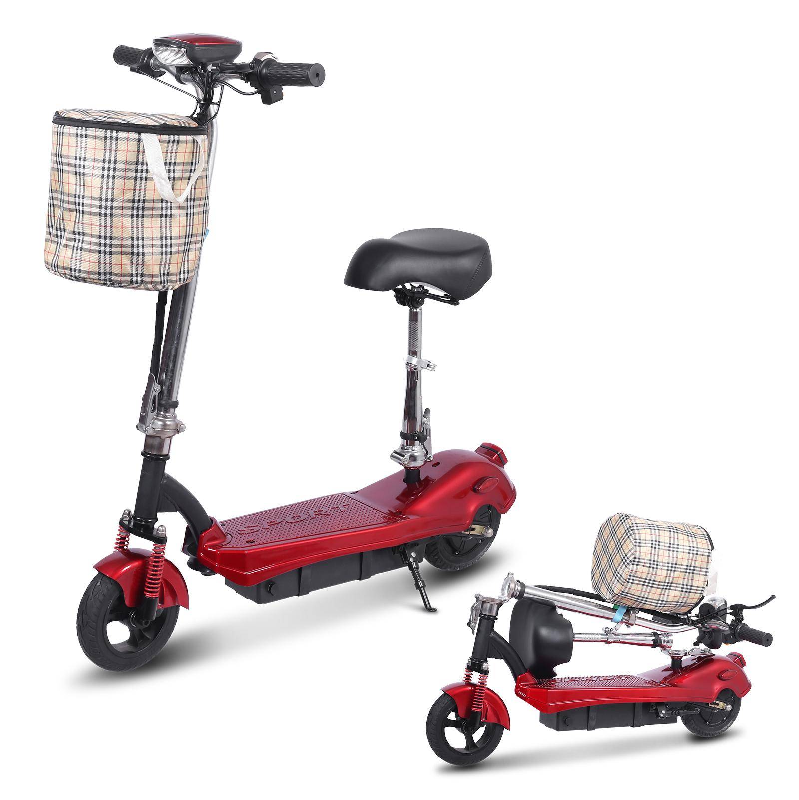 Seedream M5 350W hopfällbar elsparkcykel 24V 12AH batteri 120 kg max last bärbar daglig pendlarsparkcykel för vuxna röd