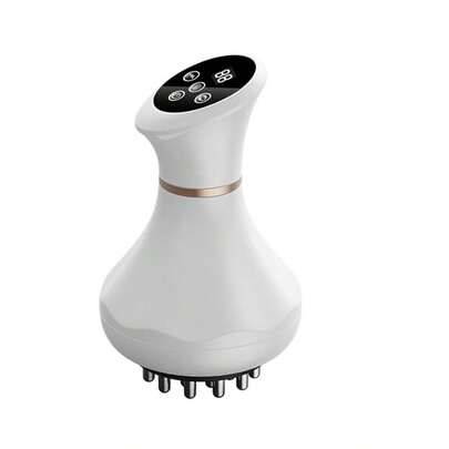 Trådlös handhållen elektrisk Gua Sha-massageapparat, Kan användas i hela kroppen, Ergonomisk design, USB-laddningsbar, Justerbara 9 intensitetsnivåer, - Vitt (En-Storlek)