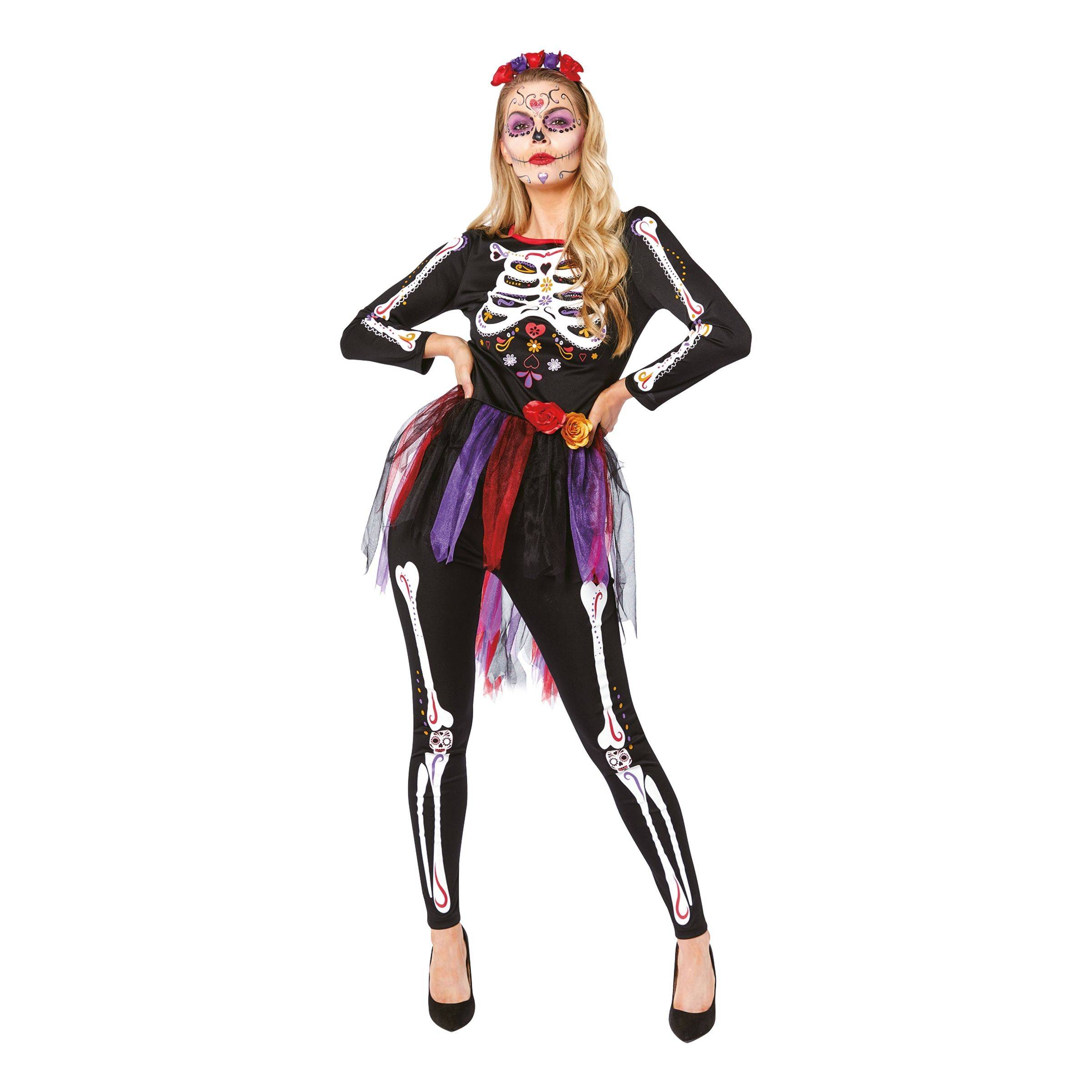Skelet Damekostume - Small