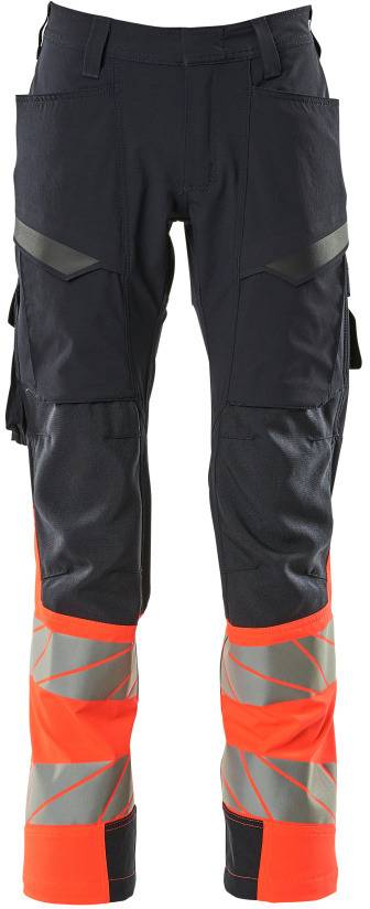 MASCOT® Bukser med lårlommer Mørk Marine/Hi-Vis Rød 19379-510-10222 82C58