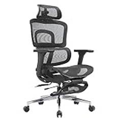 Datorstol med hög rygg, justerbar kontorsstol för små utrymmen, ergonomisk kontorsstol justerbar chili svängbar sits höjd